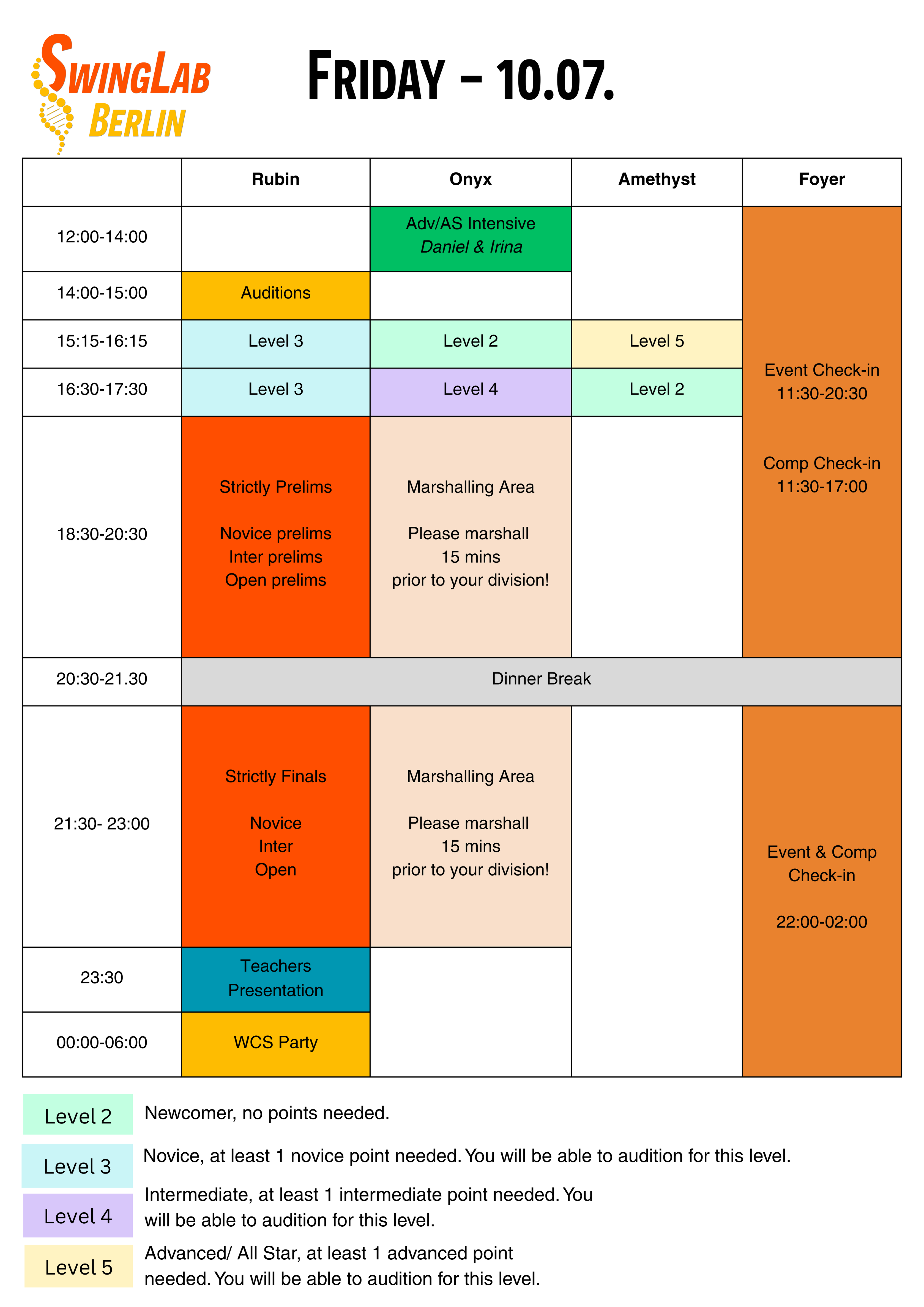 Friday Schedule
